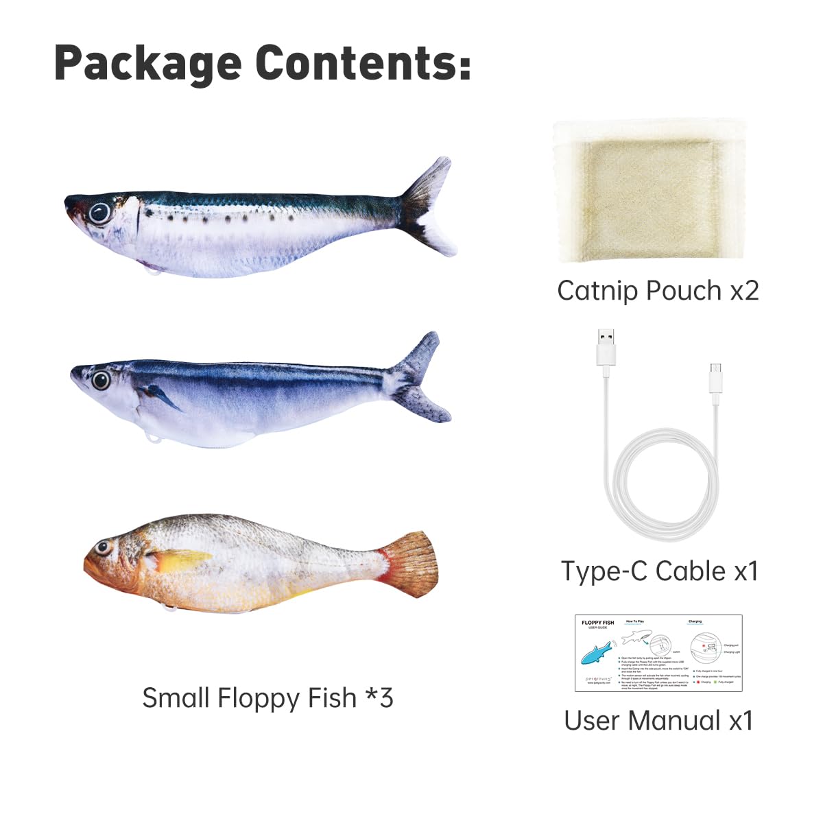 Last Day 49% OFF 🔥Interactive Flopping Fish Cat Toy – Perfect Gift for Cats🎁