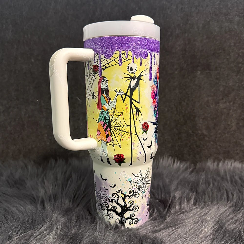 🔥Halloween Limited-Time Sale 49% OFF💀Sally x Jack Skellington 40oz Tumbler ✨