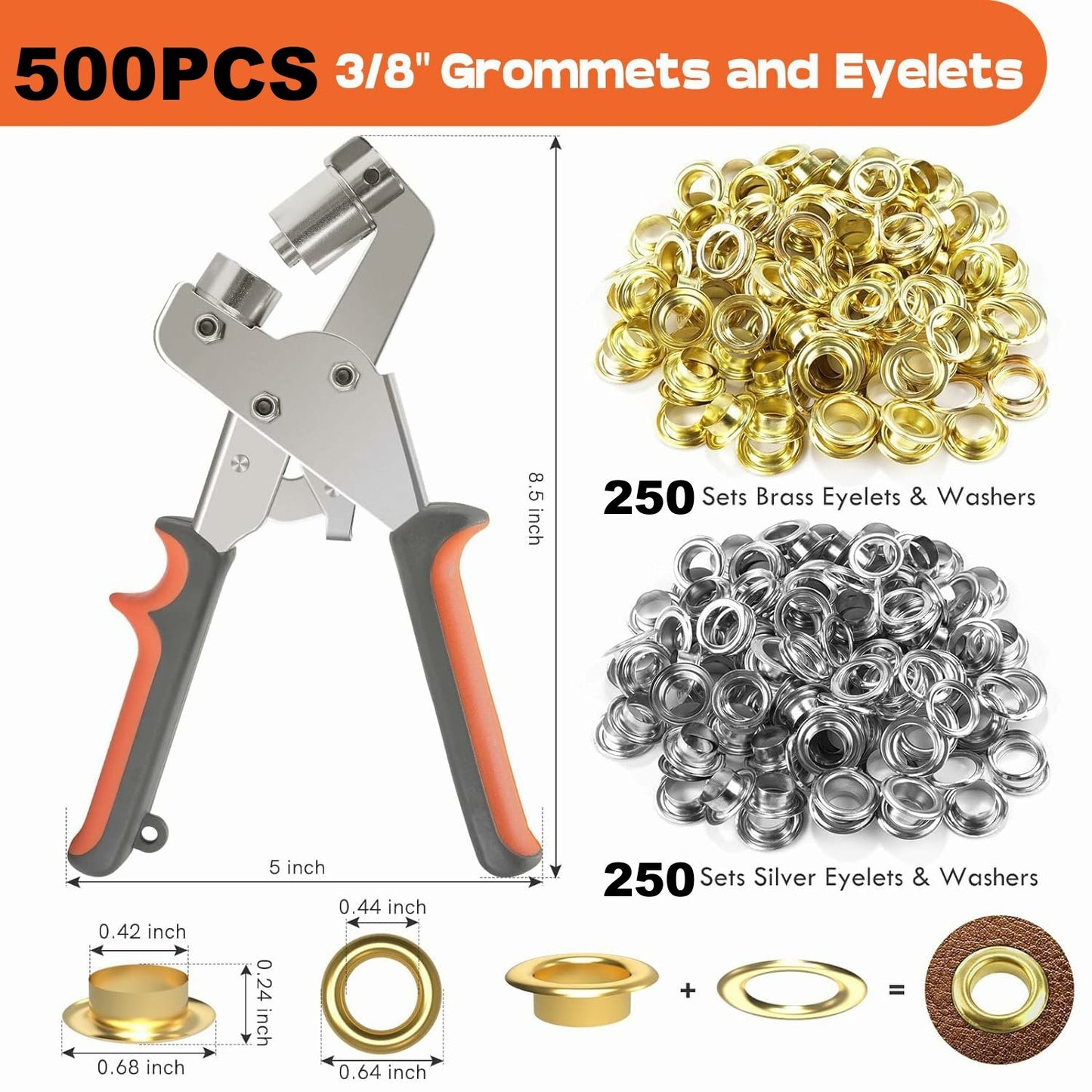 🔥Heavy-Duty Professional Grommet Tool Kit