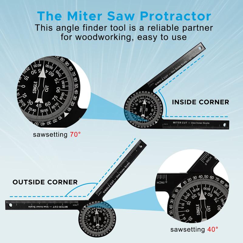 Last Day 49% OFF 🔥Aluminum Miter Saw Protractor-Best Angle Measurement Tool