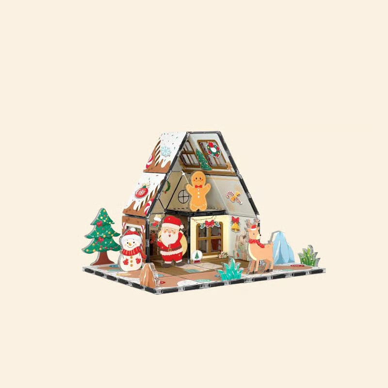 💥Limited time order!🎄Magnetic Gingerbread House Building Set🎁
