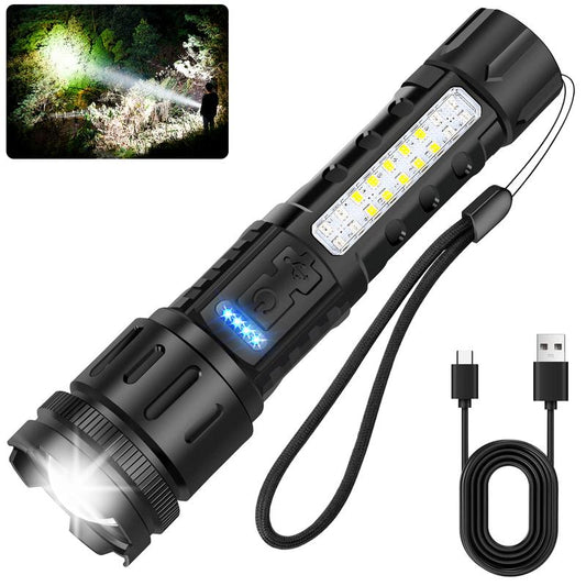 LED Rechargeable Tactical Laser Flashlight High Lumens🔦
