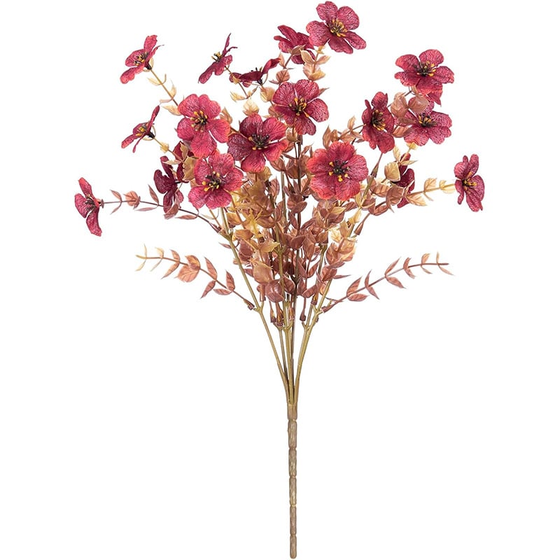 Artificial Outdoor Sunset Mums Flowers - UV resistant, Waterproof, Windproof