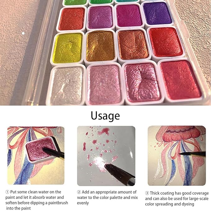 ๐2025 Pigment Sales Champion-Starry Night Pearl Watercolor Paint
