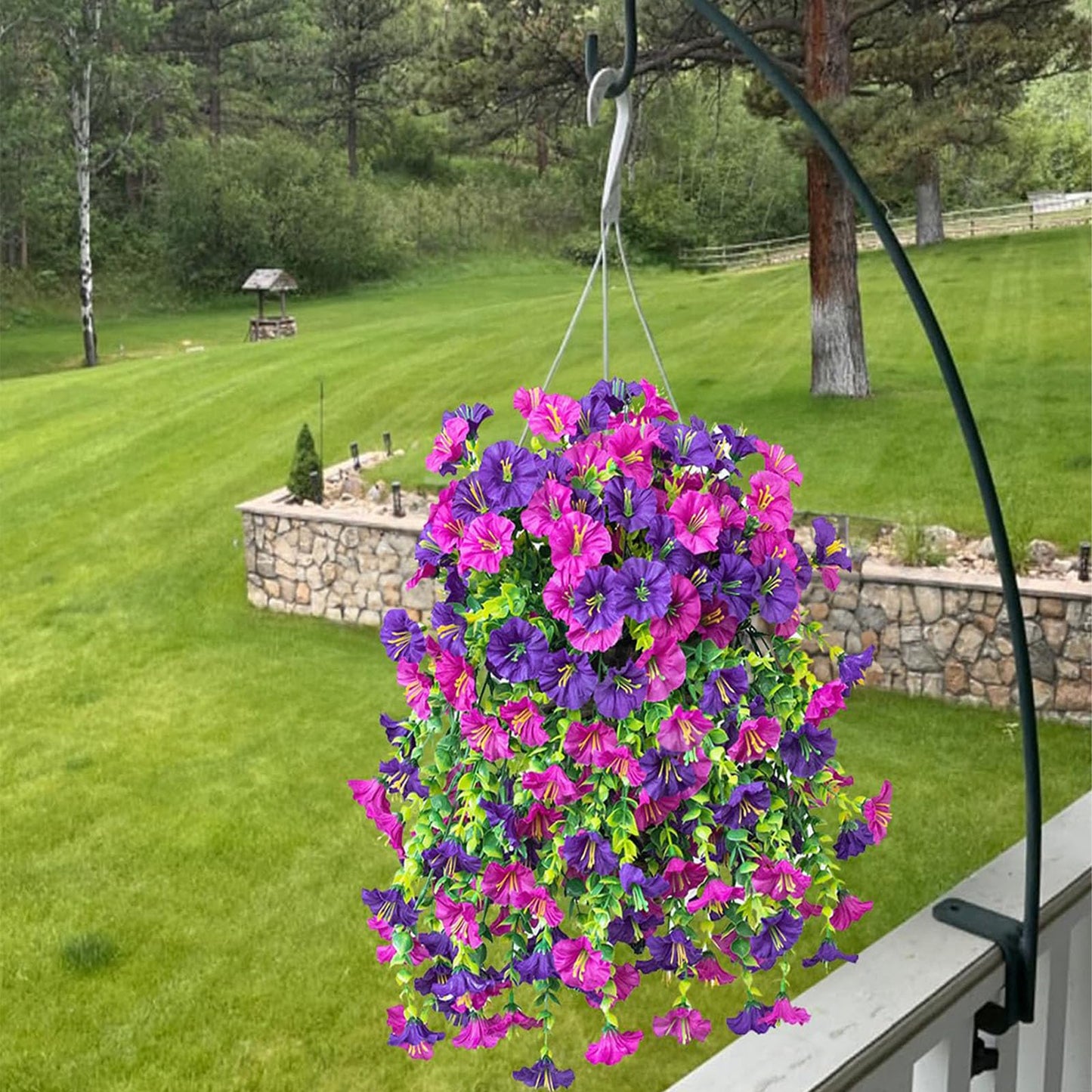 Outdoor Faux Trumpet Flowers for Autumn Decor