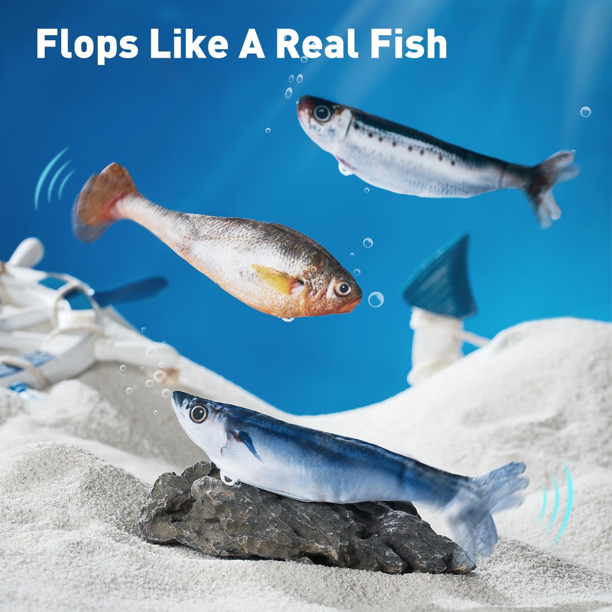 Last Day 49% OFF 🔥Interactive Flopping Fish Cat Toy – Perfect Gift for Cats🎁