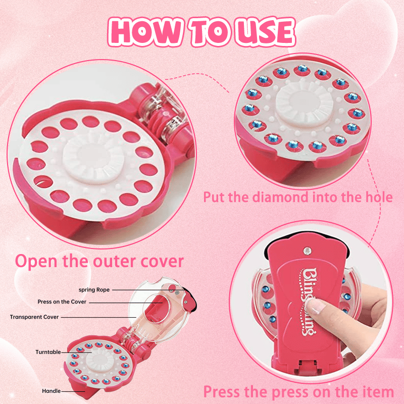 🎄Christmas Special 49% OFF💎Shining Bling Diamond Hair Sparkle Stapler Machine Set