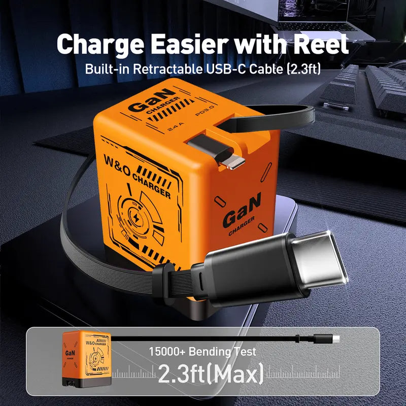 Last Day 49% OFF🔥2-in-1 GaN Compatible with 120W Fast Charger
