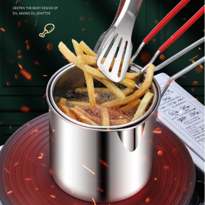 π₯ Oil-Saving Mini Fryer Pot β Less Oil, Less Mess, Easy Drain (4-Pack)