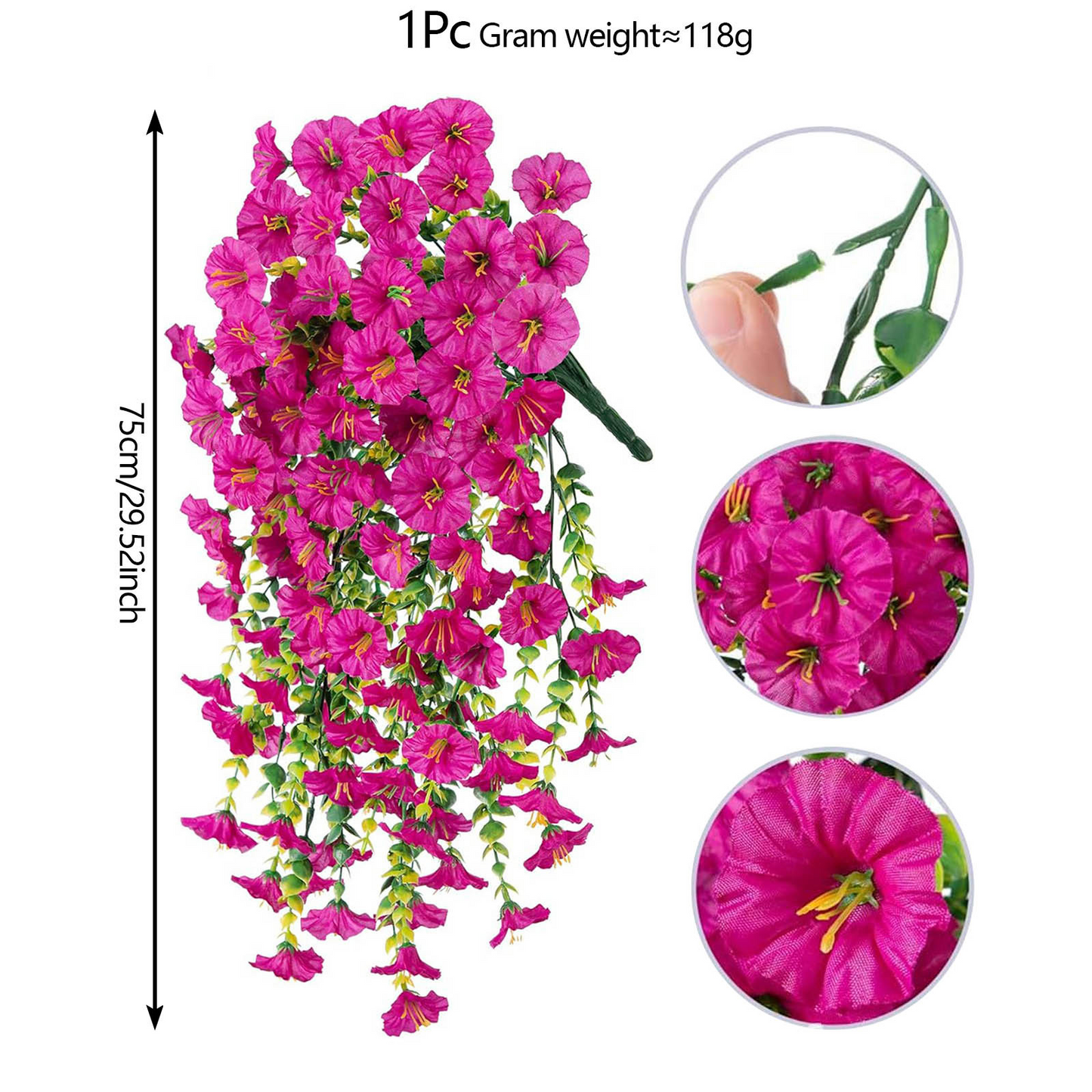 Outdoor Faux Trumpet Flowers for Autumn Decor
