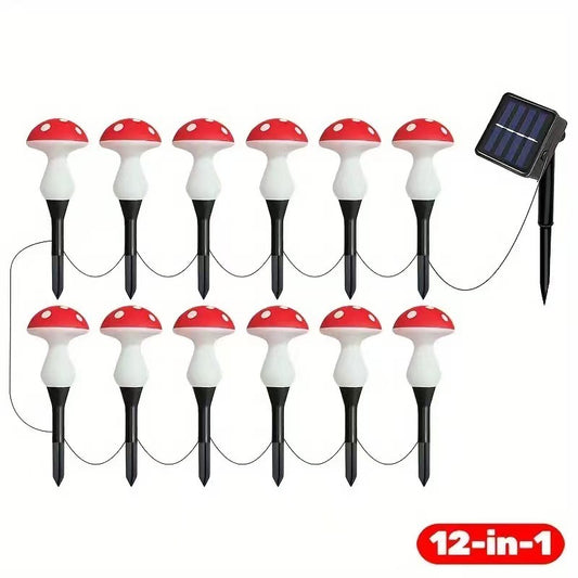 Solar Powered Mushroom Garden Decorative Lights
