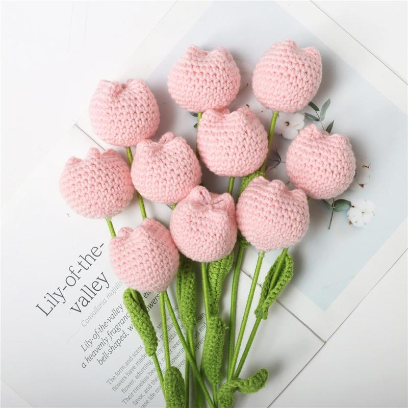 Last Day 49% OFF🌷🌷Hand-crocheted Tulip Bouquets—Symbolize Everlasting Love💖