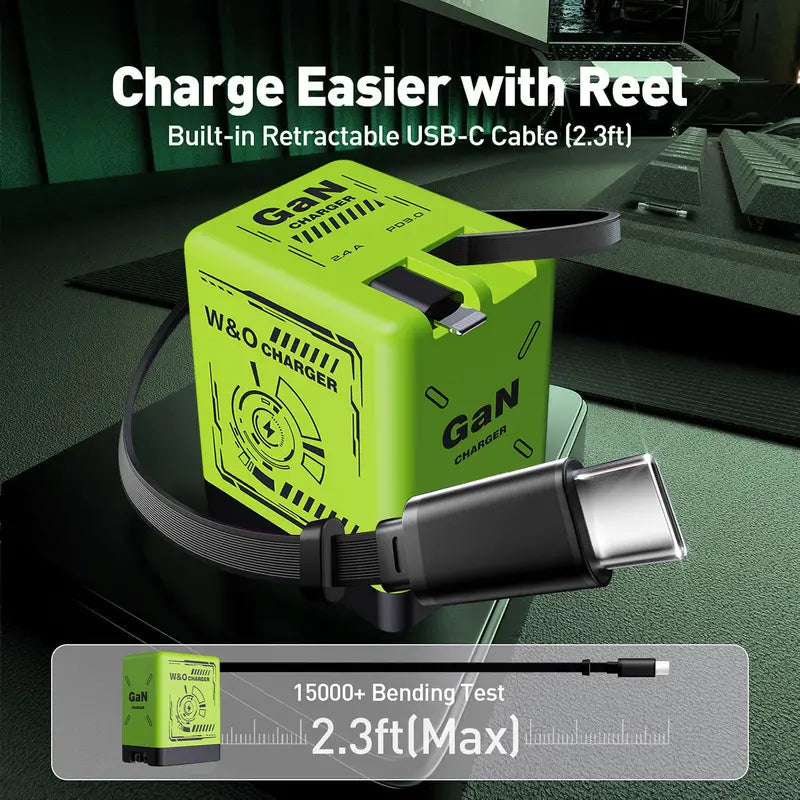 Last Day 49% OFF🔥2-in-1 GaN Compatible with 120W Fast Charger