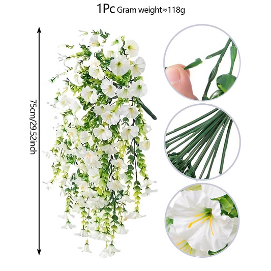 Outdoor Faux Trumpet Flowers for Autumn Decor