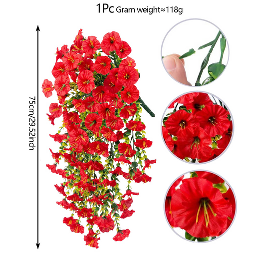 Outdoor Faux Trumpet Flowers for Autumn Decor