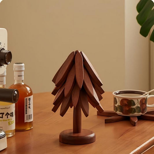 Last Day 49% OFF 🔥Wooden Leaf-Shaped Heat Insulation Placemat