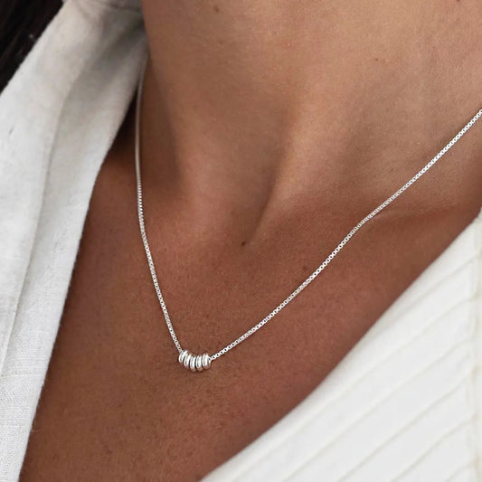 ✨ Cute Dainty Gold Bead Pendant Necklace – Perfect For Everyday Style