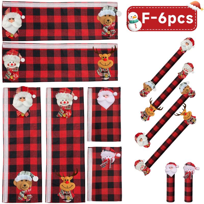 🎄Plush Christmas Fridge Handle Covers – Festive Kitchen Decor