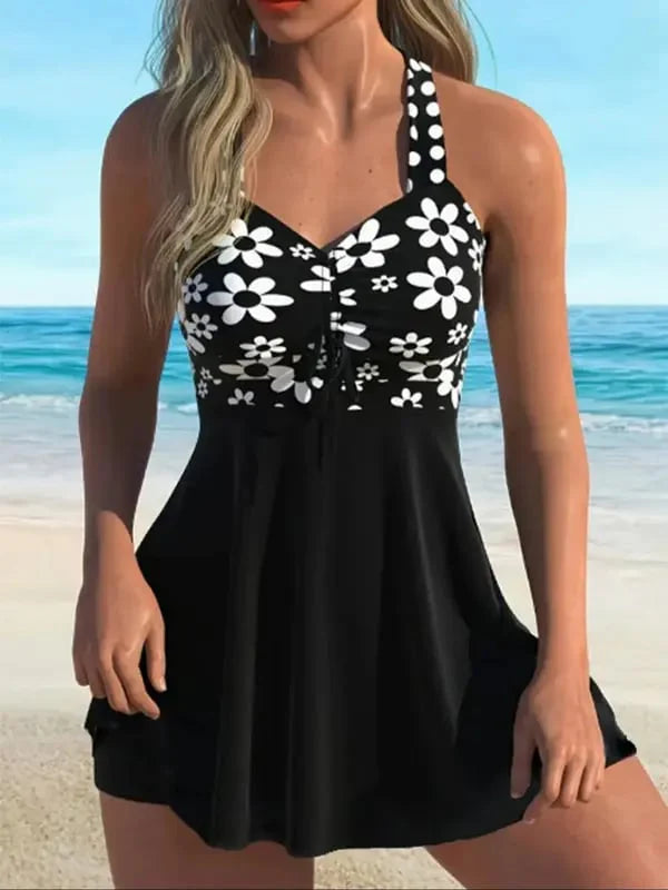 2025 Women's V Neck Swimdress👙