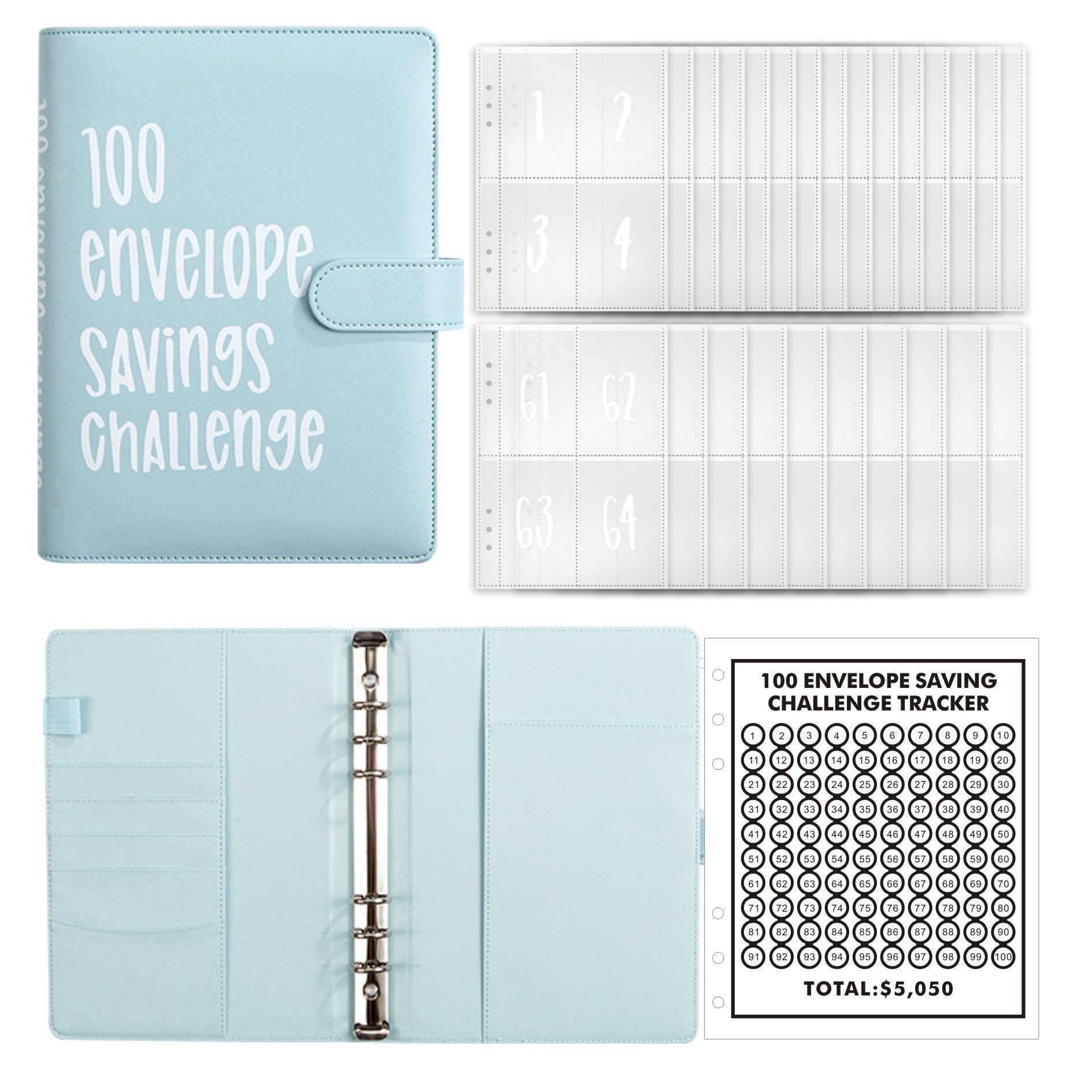 🔥New Year Sale 49% OFF-✉️100 Envelope Challenge Binder - elehancea