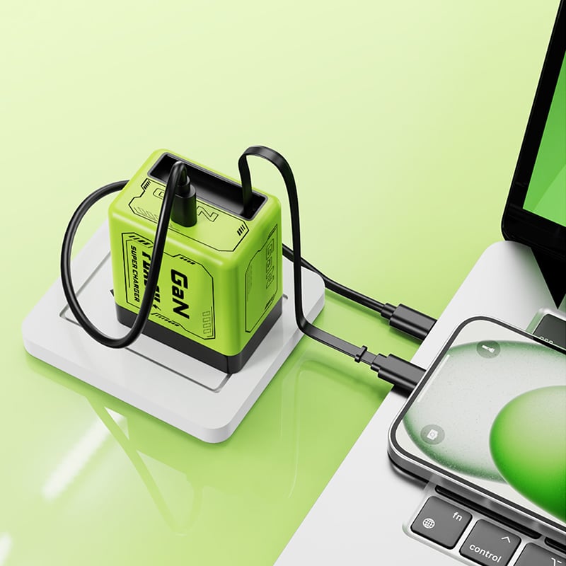 2-in-1 GaN Compatible with 120W Fast Charger
