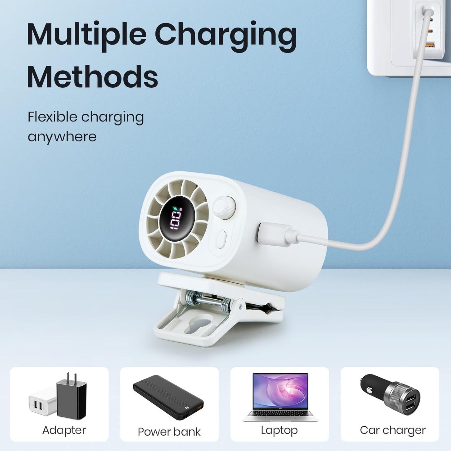 USB Rechargeable Powerful Cooling Fan, Best gifts