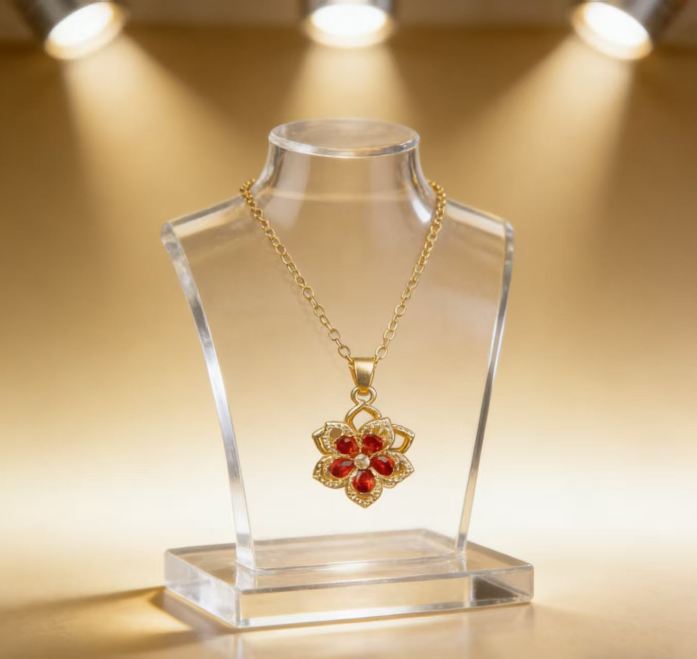 Last Day 49% OFF🔥Rotating Bauhinia Zircon Bloom Necklace