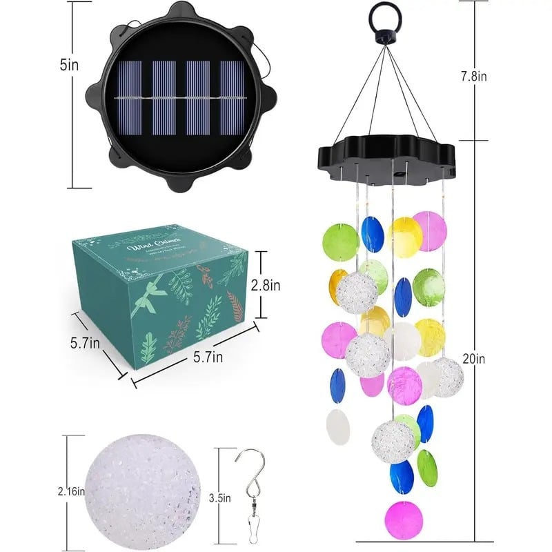 🎁Last Day 50% OFF - 🌈 ✨ Solar-Powered Seashell Wind Chime Light