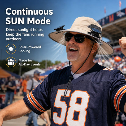 Solar Fan Hat ☀️ — Stay Cool for Yard Work, Fishing & Summer Heat