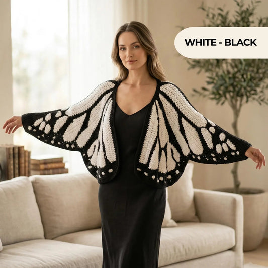 Monarch Butterfly Cardigan – Handcrafted Statement Piece 🦋