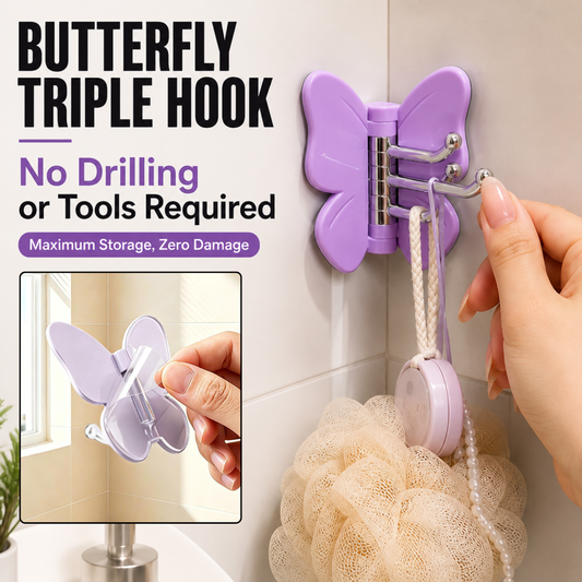🦋 4-Piece Wall Organizer — More Storage, No Drilling