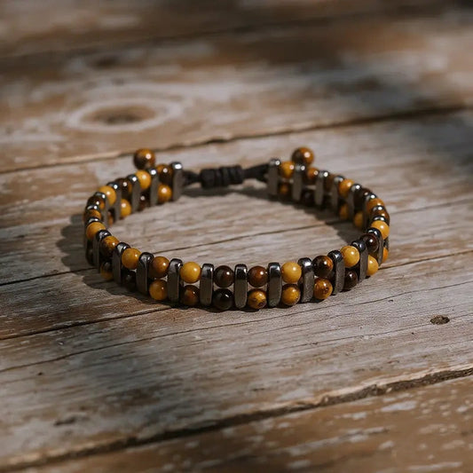 🐅 Natural Tiger’s Eye Bracelet – Rugged Style, Timeless Character
