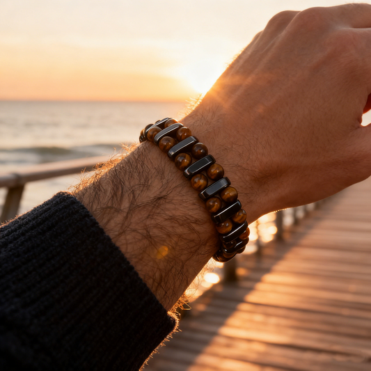 Natural Tiger’s Eye Bracelet – Designed for Men Who Appreciate Strength & Style