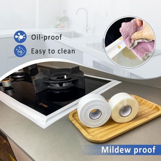 🛁 Self-Adhesive Bath Sealant Strip – Peel, Stick & Seal | 3 Rolls, 3.2m × 38mm