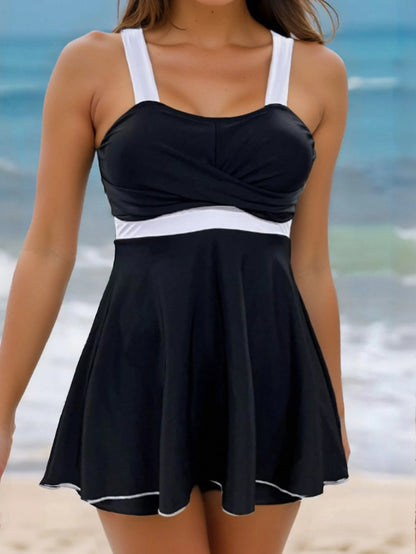 2025 Women's V Neck Swimdress👙