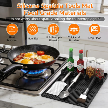 Silicone BBQ Tool Mat 🔥 — Keep Grill Tools Clean & Ready