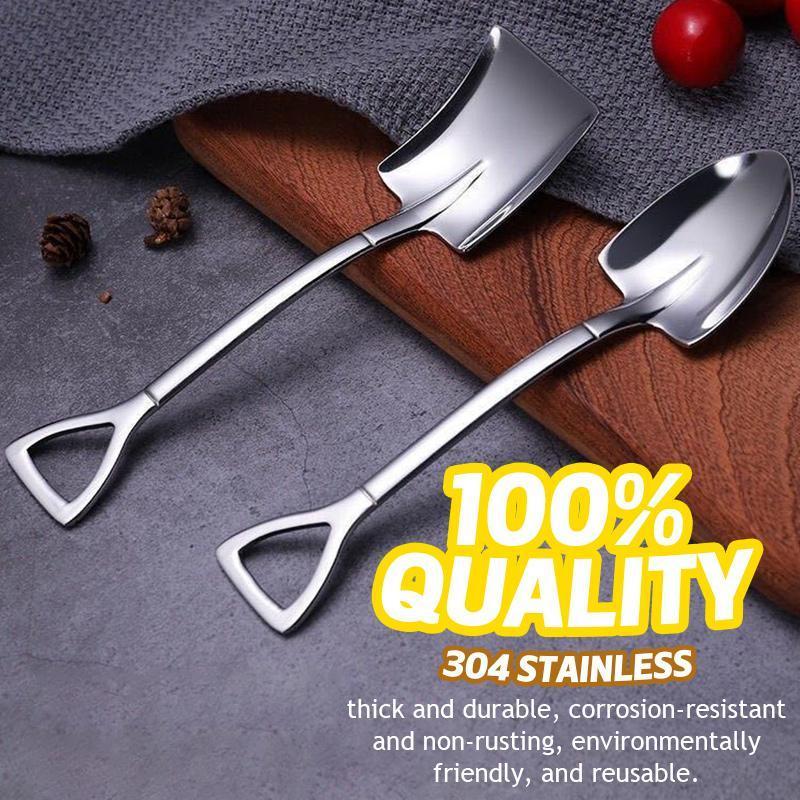 ✨ Not Your Ordinary Spoon – Unique Shovel Design Dessert Spoon Set (4PCS)