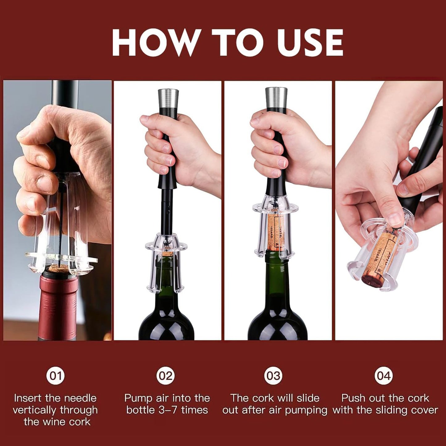 🎄Holiday Pre-Sale Save 49%🔥Air Pump Cork Remover Wine Bottle Opener Set