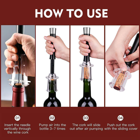🎄Holiday Pre-Sale Save 49%🔥Air Pump Cork Remover Wine Bottle Opener Set