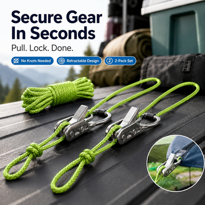 Heavy-Duty No-Knot Rope Tensioner Kit 🏕️ | A Smarter Upgrade from Flimsy Cord Locks