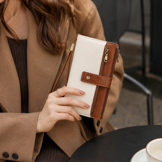 👛 Large Capacity Women’s Wallet with RFID Protection