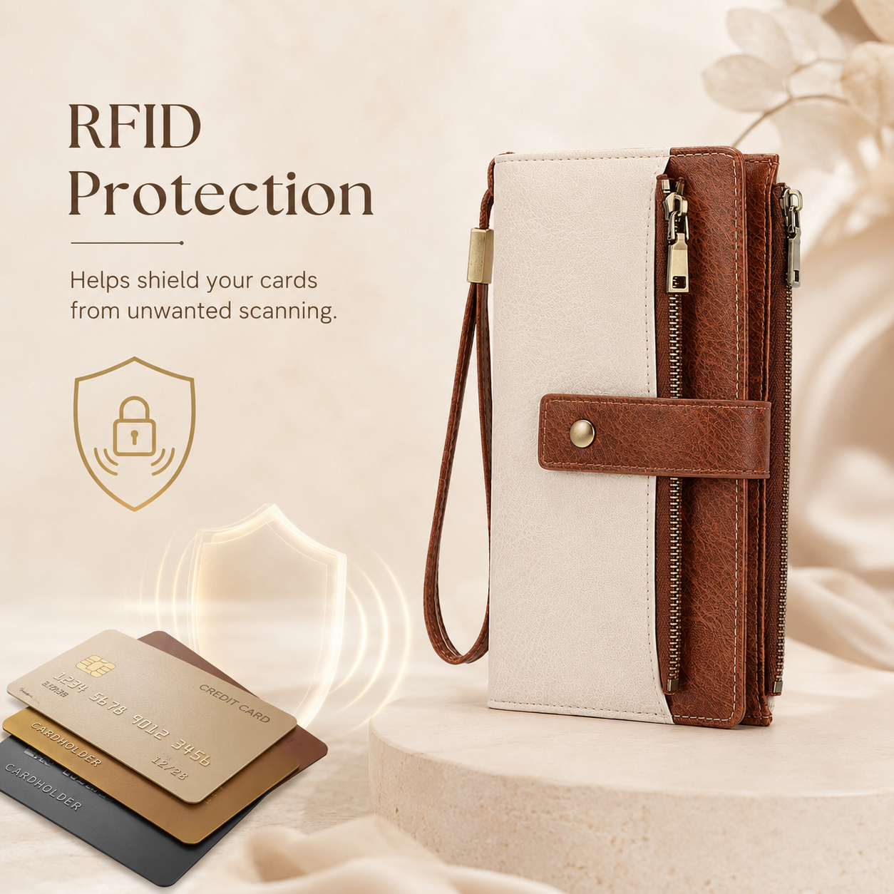 👛 Large Capacity Women’s Wallet with RFID Protection