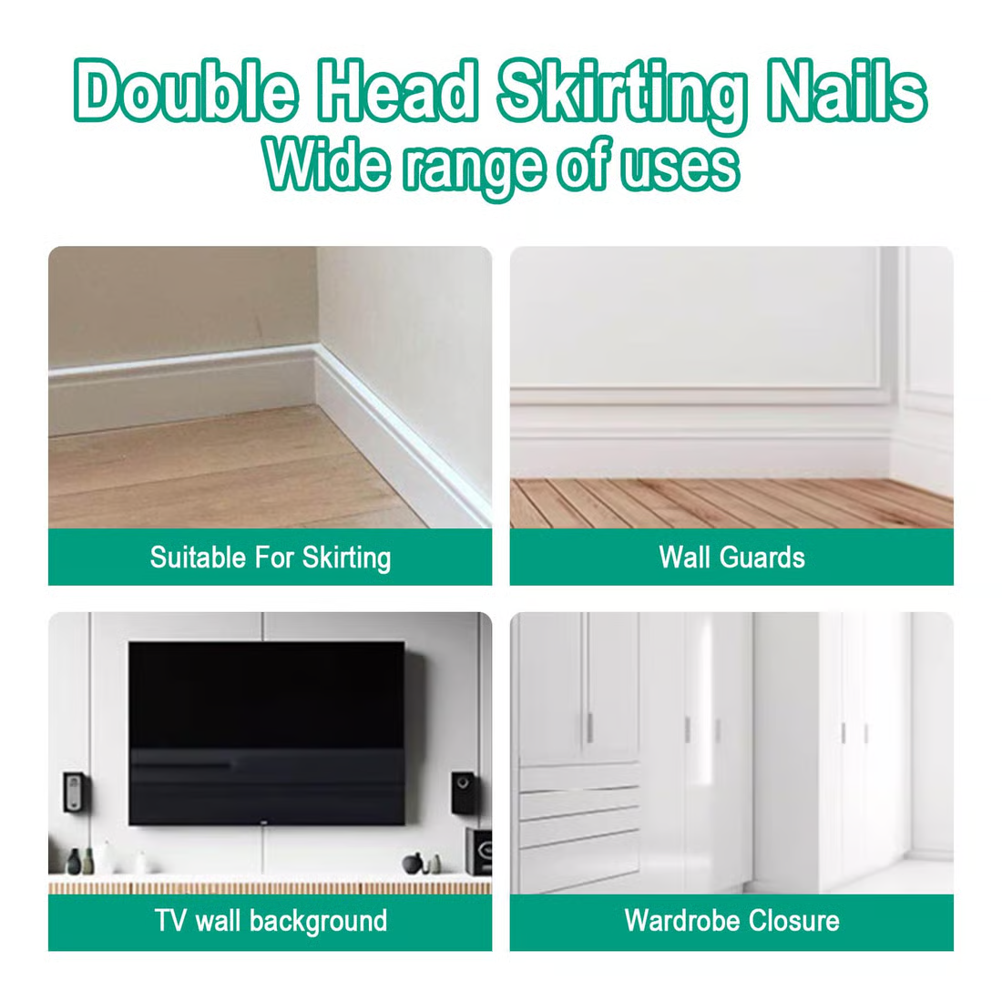 Last Day 49% OFF 🔥Double Head Skirting Thread Seamless Nail