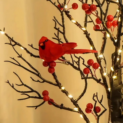 🔥Christmas New Arrival🎄Christmas Lighted Mini LED Tree With Red Berries