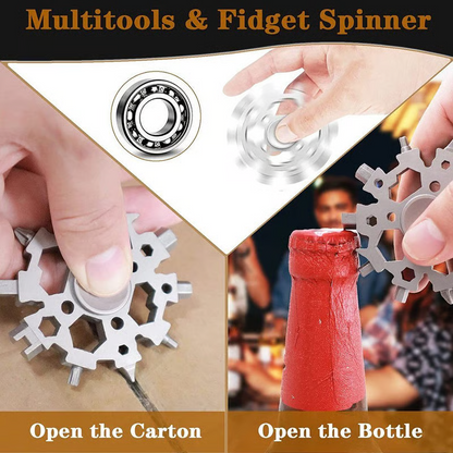 Last Day 49% OFF🔥Snowflake Fidget Spinner With 23-in-1 Multi-Tool🔧