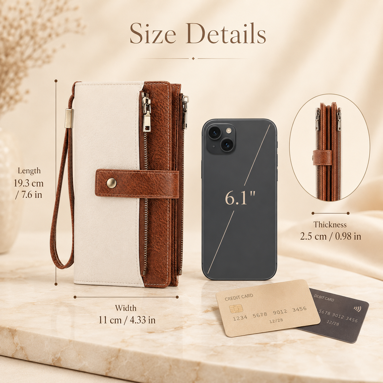 👛 Large Capacity Women’s Wallet with RFID Protection