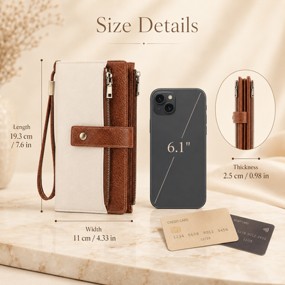 👛 Large Capacity Women’s Wallet with RFID Protection