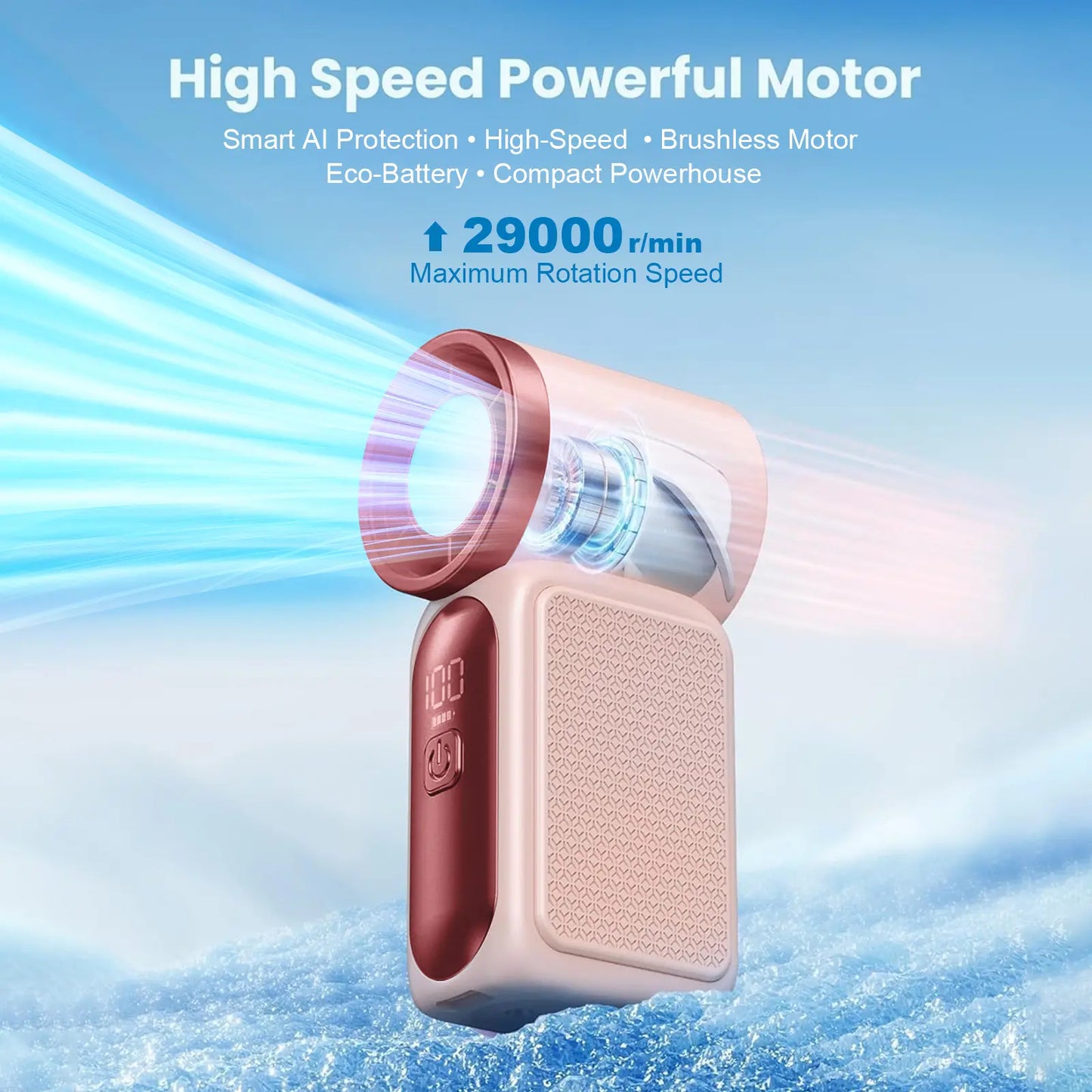 🌬️ Portable Mini Fan with LED Temperature Display – Stay Cool Anywhere