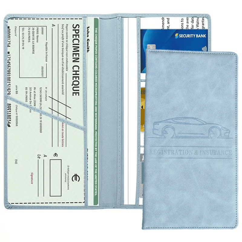 Last Day 49% OFF ✨Magnetic Car Document Organizer – PU Leather Glove Box Holder