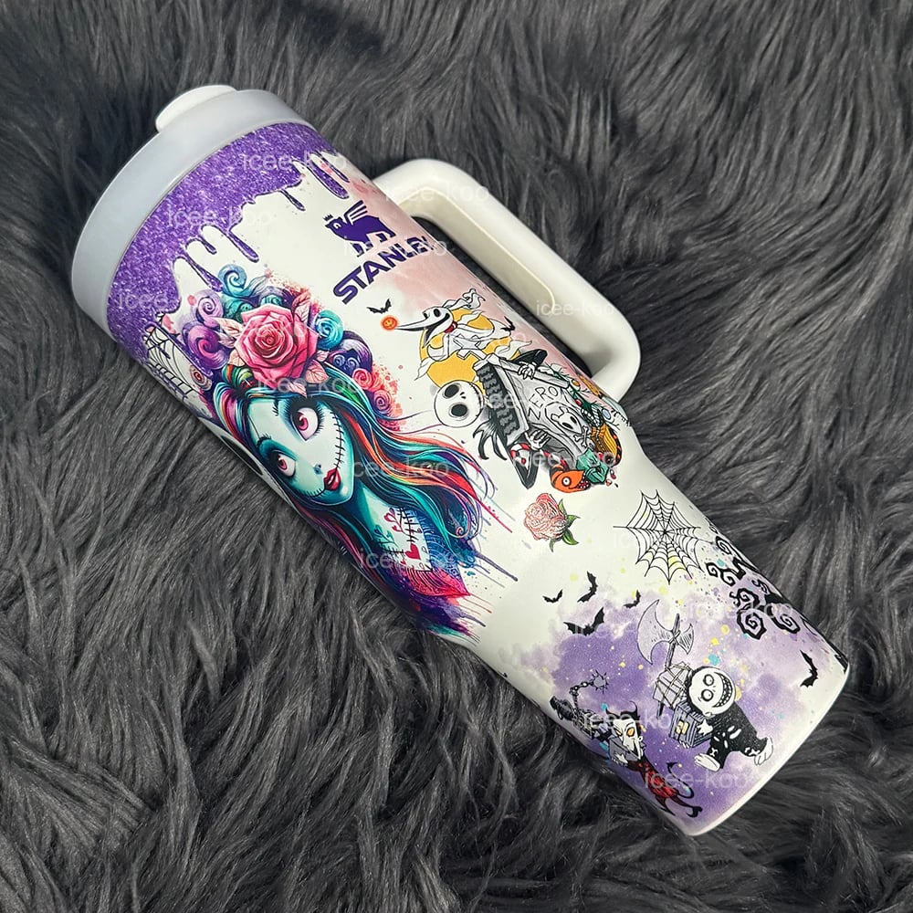 🔥Halloween Limited-Time Sale 49% OFF💀Sally x Jack Skellington 40oz Tumbler ✨